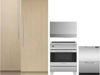 5 Piece Package Includes Refrigerator, Freezer, Range, Hood And Dishwasher